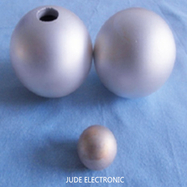 Piezoelectric ceramic sphere and hemisphere elements
