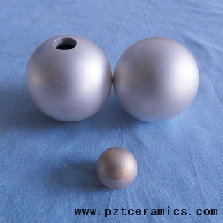 piezoelectric ceramic sphere and hemisphere